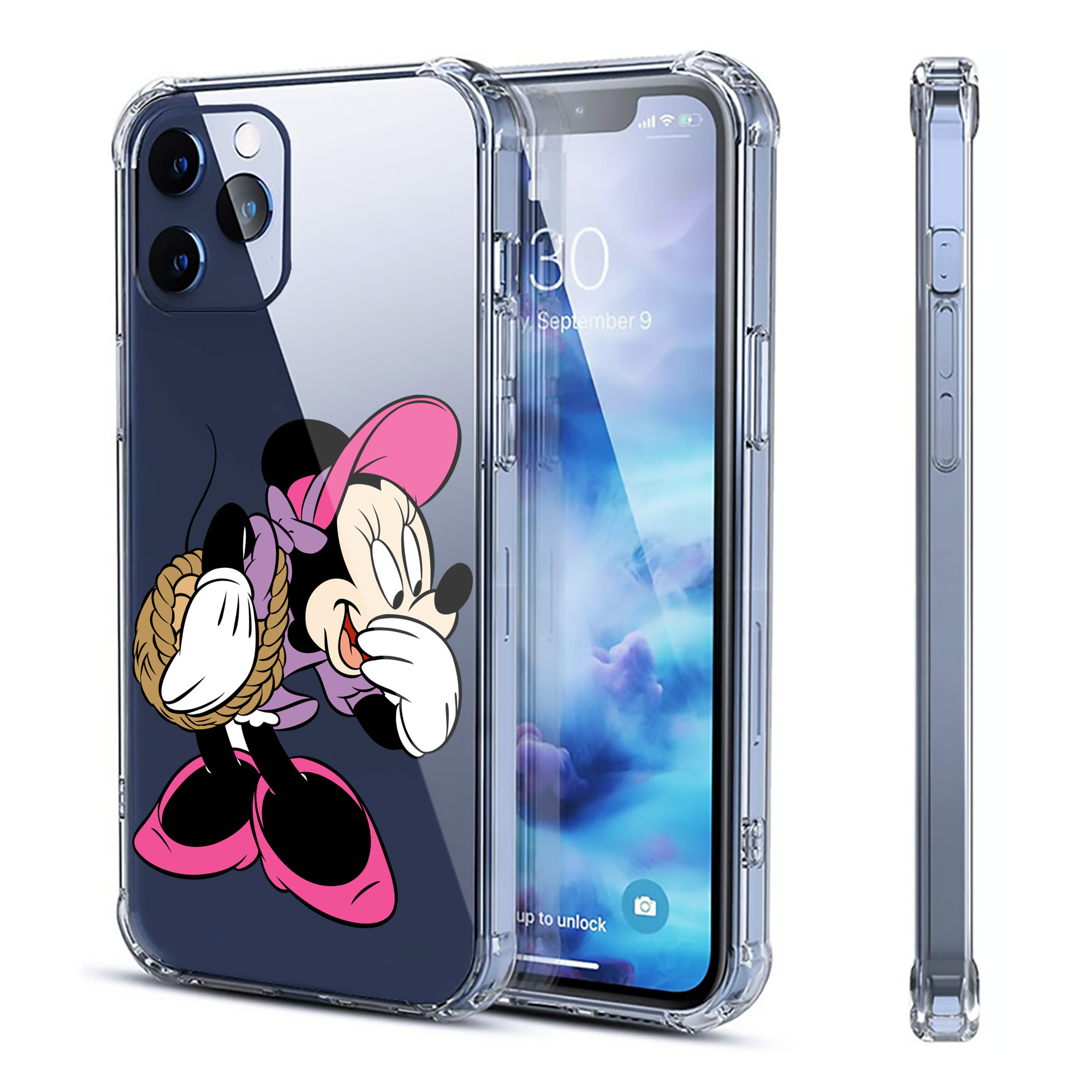 （画像用） ミッキーマウス Mickey Mouse 【iPhone 12シリーズ対応】透明スマホケース（クリアソフトケース）